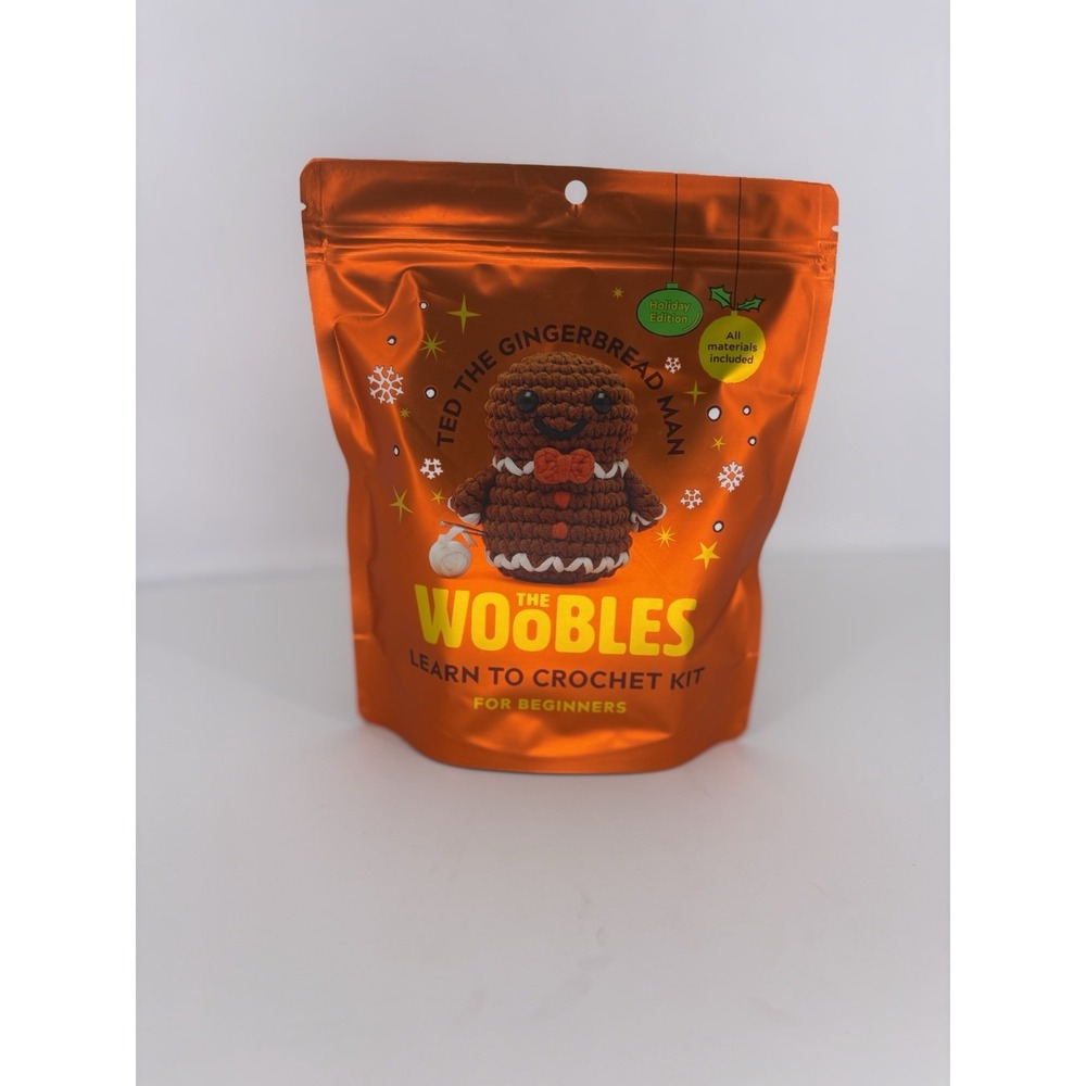 Woobles Ted the Gingerbread Man Crochet Kit Holiday Limited Edition NEW